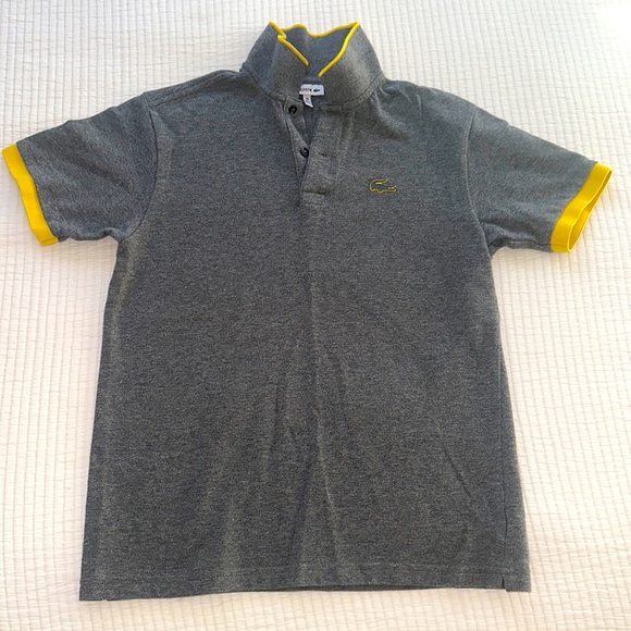 Lacoste Youth boys polo grey with yellow accent - Picture 1 of 3